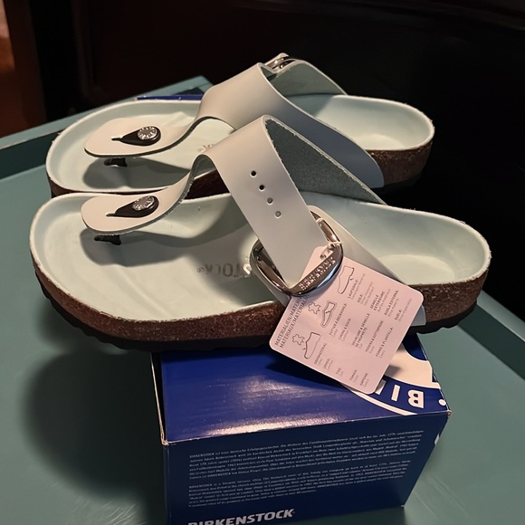 Birkenstock Gizeh Sandals Mint Blue size 38 Women’s - Picture 4 of 8